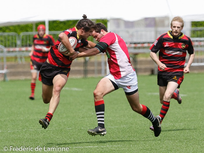 Match de barrage de Rugby D2-D3 Namur – Schilde qui s'est déroulé à Waterloo (ASUB) le 21/05/2017.